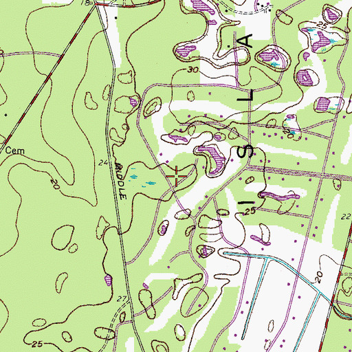 Topographic Map of Walnut Hill, SC