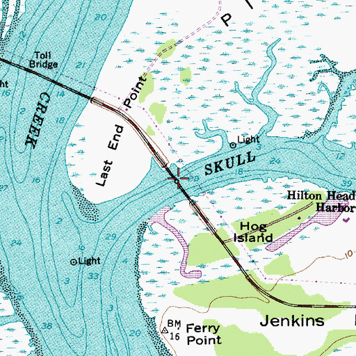 Topographic Map of Wilton Graves Bridge, SC