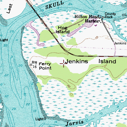 Topographic Map of Windmill Harbor, SC