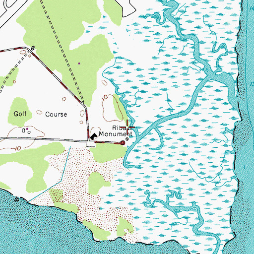 Topographic Map of Fort San Felipe (historical), SC