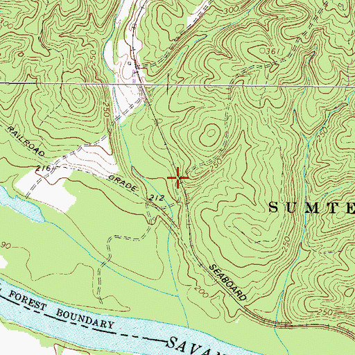Topographic Map of Johnsons Spur (historical), SC