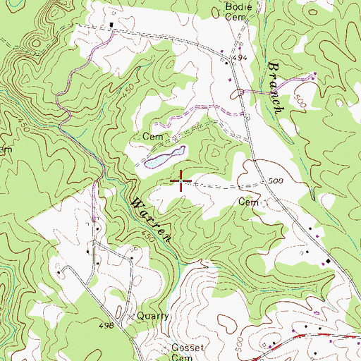 Topographic Map of Lucy Lockett Church (historical), SC