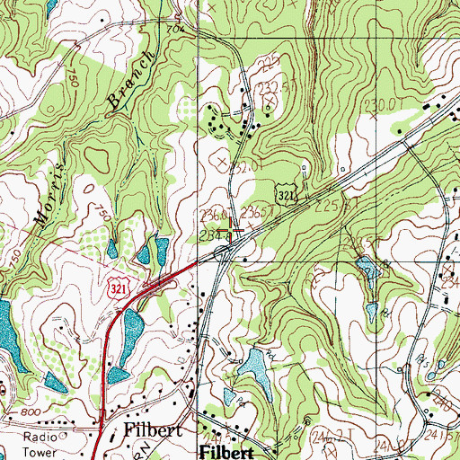 Topographic Map of Fairview Church (historical), SC