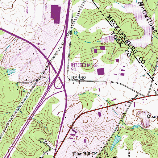 Topographic Map of Oak Grove Church (historical), SC