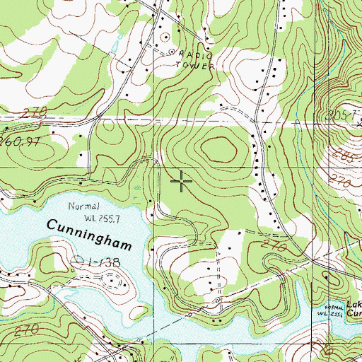 Topographic Map of South Carolina Noname 23002 Dam, SC