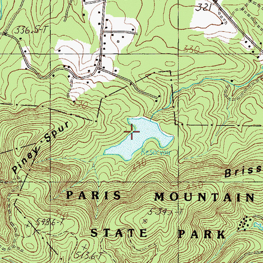 Topographic Map of South Carolina Noname 23004 D-2853 Dam, SC