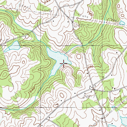 Topographic Map of South Carolina Noname 23009 D-2879 Dam, SC
