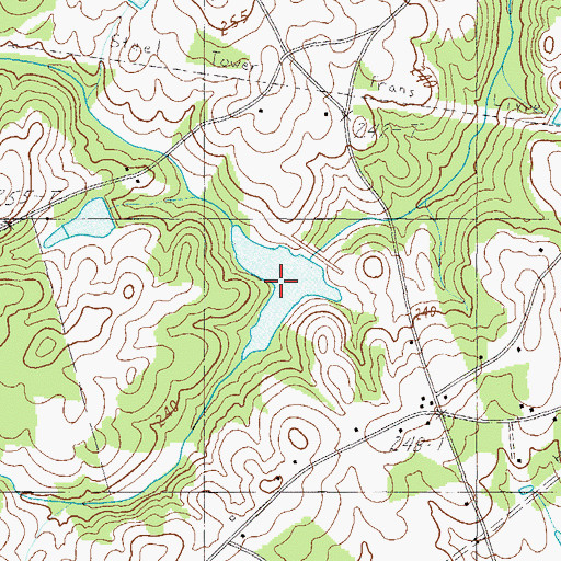 Topographic Map of Water Shed Number Two Reservoir, SC