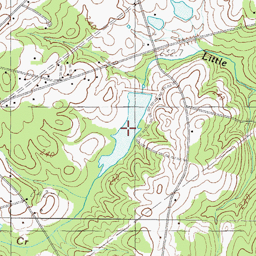 Topographic Map of Water Shed Three Reservoir, SC