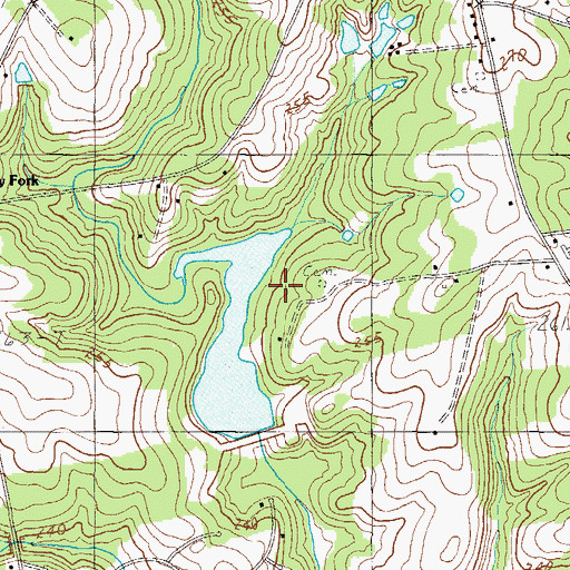 Topographic Map of South Carolina Noname 23011 D-2877 Dam, SC