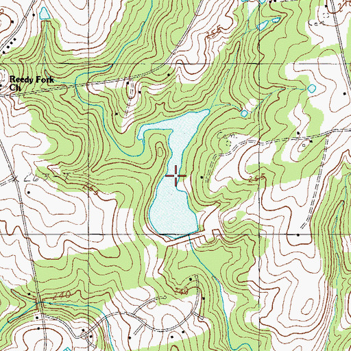 Topographic Map of Water Shed Four Reservoir, SC