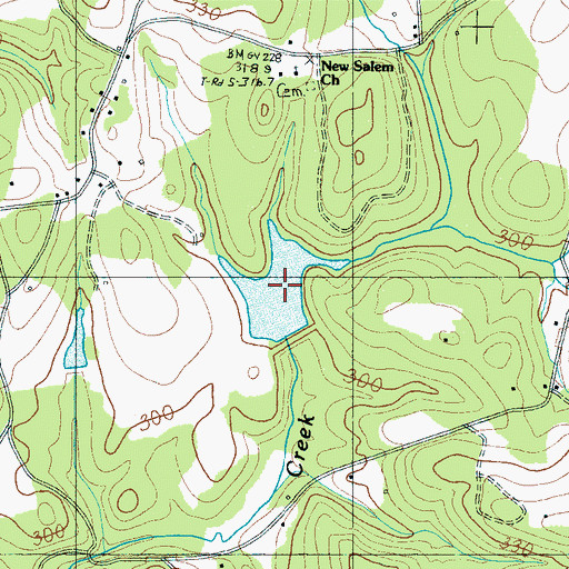Topographic Map of Water Shed Five Reservoir, SC