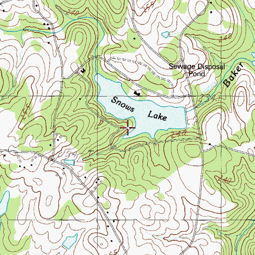 Topographic Map of Trollingwood Lake, SC