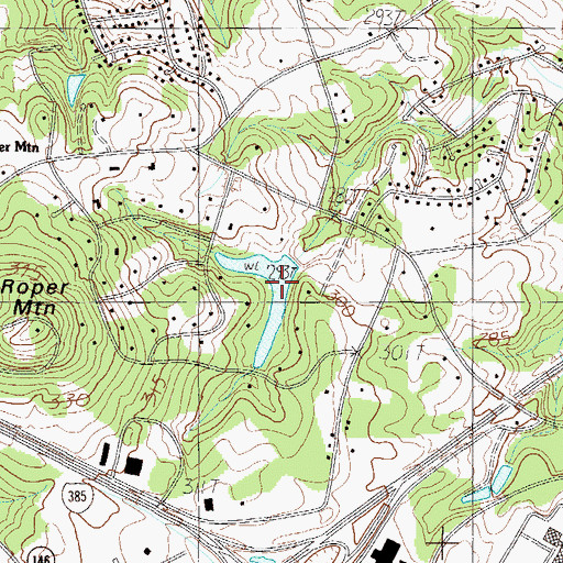 Topographic Map of South Carolina Noname 23014 D-2894 Dam, SC