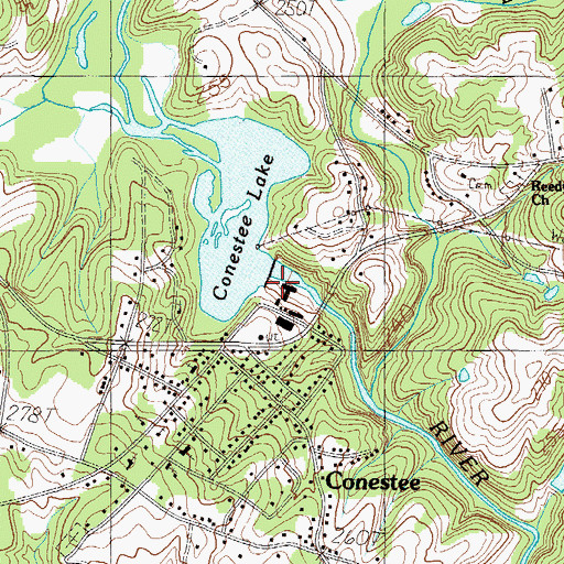 Topographic Map of South Carolina Noname 23016 D-2876 Dam, SC