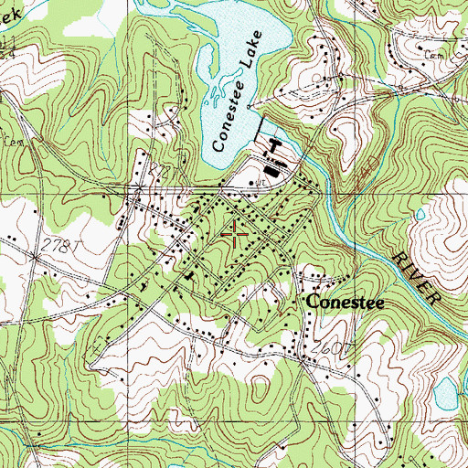 Topographic Map of Conestee Lake, SC