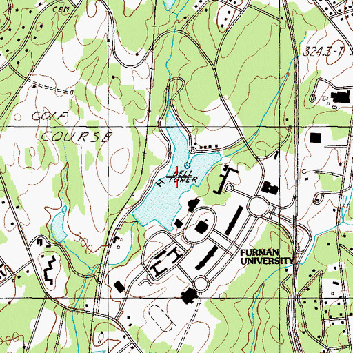 Topographic Map of Swan Lake, SC