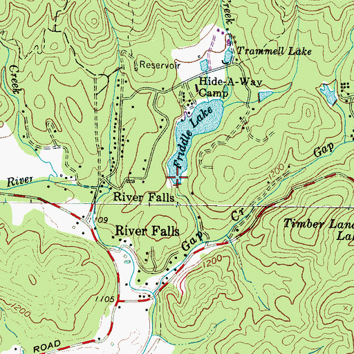Topographic Map of South Carolina Noname 23019 D-2828 Dam, SC