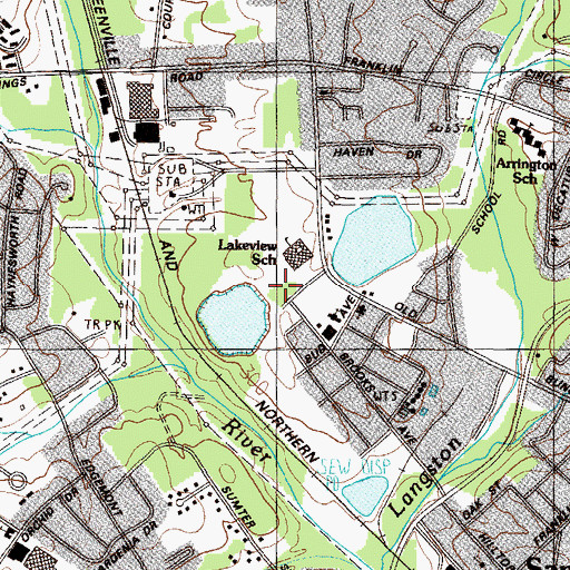 Topographic Map of South Carolina Noname 23021 D-2842 Dam, SC