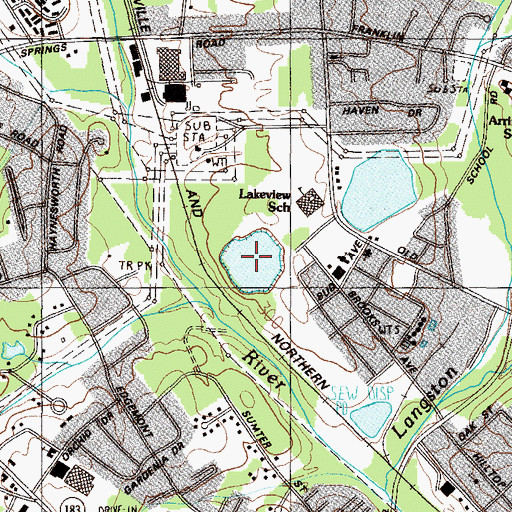 Topographic Map of Cone Mill Pond, SC