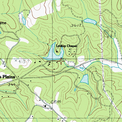 Topographic Map of Chinquapin Lake Dam, SC