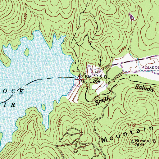 Topographic Map of South Carolina Noname 23026 Dam, SC