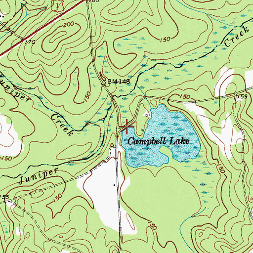 Topographic Map of South Carolina Noname 13008 D-3226 Dam, SC