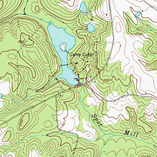 Topographic Map of South Carolina Noname 13010 D-3225 Dam, SC