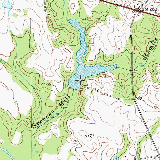 Topographic Map of South Carolina Noname 13011 D-3216 Dam, SC