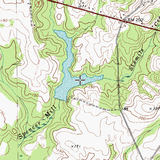Topographic Map of Gaddy Pond, SC