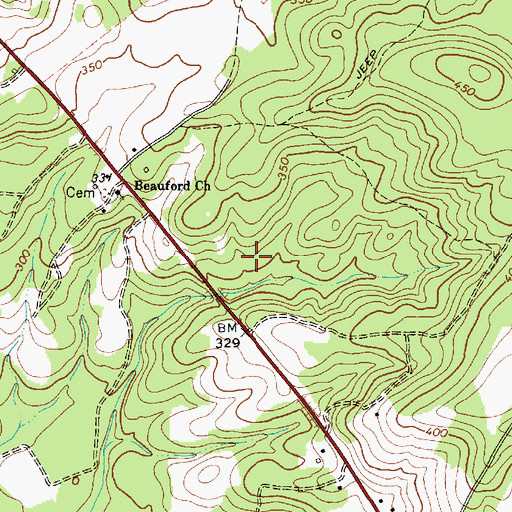 Topographic Map of Kirkleys Pond, SC
