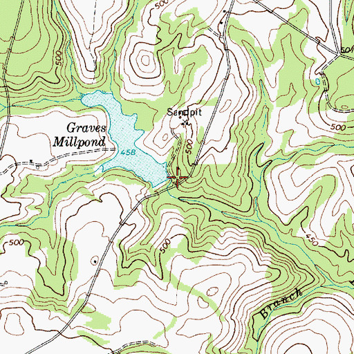 Topographic Map of South Carolina Noname 13044 D-3177 Dam, SC