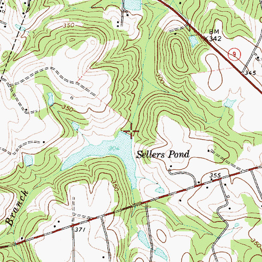 Topographic Map of South Carolina Noname 13058 D-3188 Dam, SC