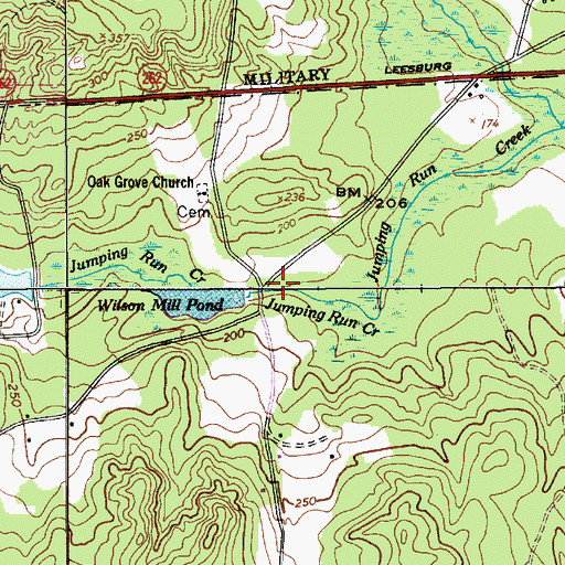 Topographic Map of Wilson Mill Pond D-0594 Dam, SC