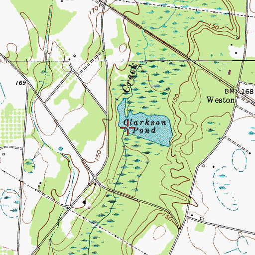 Topographic Map of Clarkson Pond D-0599 Dam, SC