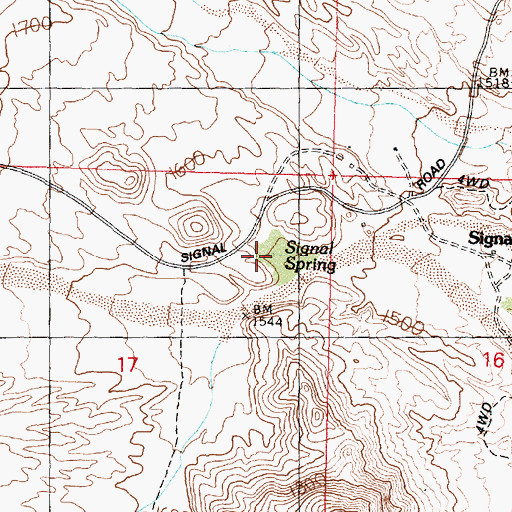 Topographic Map of Signal Spring, AZ