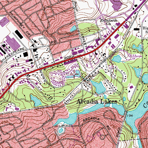 Topographic Map of Burnside Lake, SC
