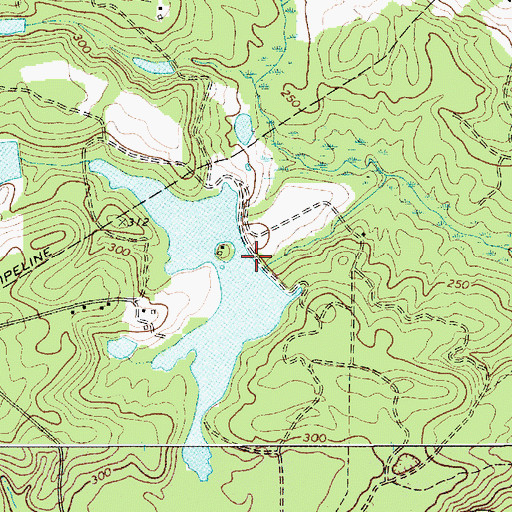 Topographic Map of Tucker Lake D-0554 Dam, SC