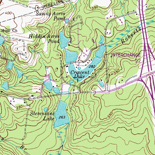 Topographic Map of Covingtons Lake D-0545 Dam, SC