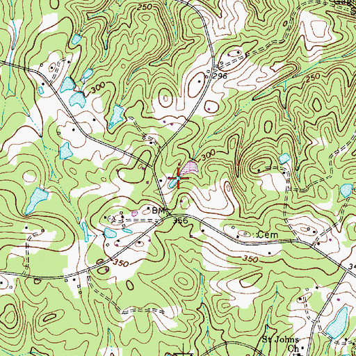 Topographic Map of Meetze Pond, SC