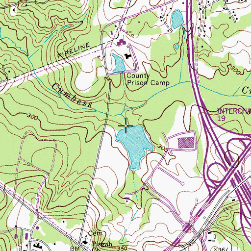 Topographic Map of Moores Pond D-0555 Dam, SC