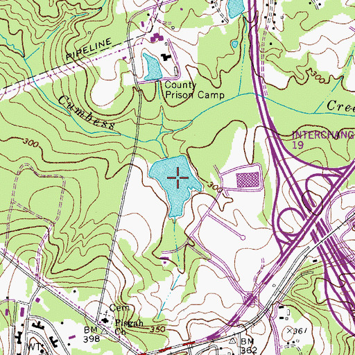 Topographic Map of Moores Pond, SC