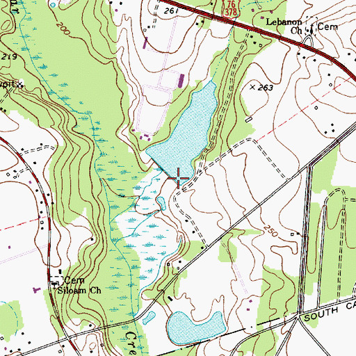 Topographic Map of Jordans Pond D-0590 Dam, SC