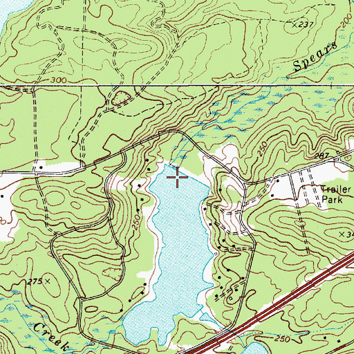 Topographic Map of South Carolina Noname 40089 D-0575 Dam, SC