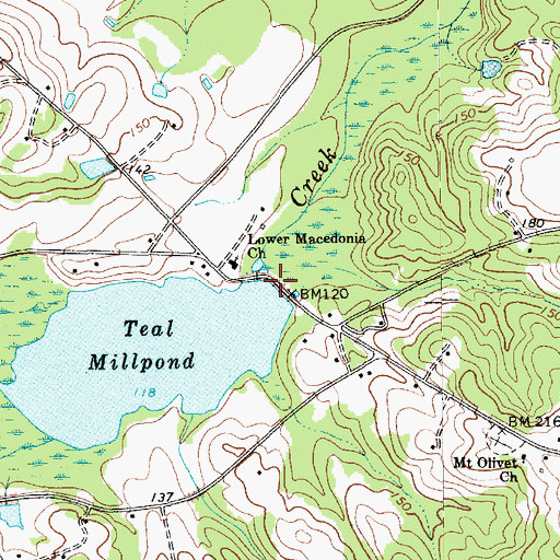 Topographic Map of South Carolina Noname 13001 D-3206 Dam, SC