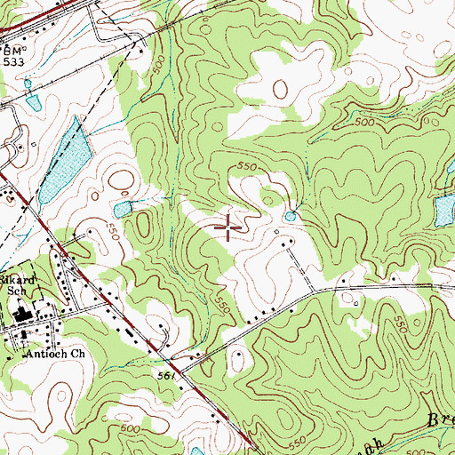 Topographic Map of Caldwells Pond, SC