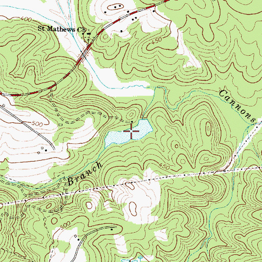 Topographic Map of Greenslades Pond, SC