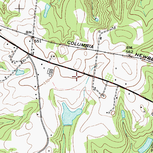 Topographic Map of Parrs Pond, SC