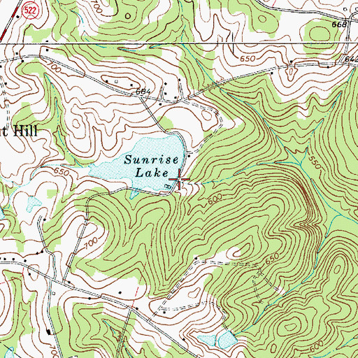 Topographic Map of South Carolina Noname 29002 D-1774 Dam, SC