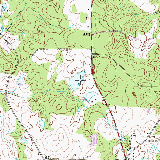 Topographic Map of Rowell Pond Dam D-1767, SC